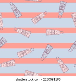 Aprons engraved seamless pattern. Vintage background for kitchen in hand drawn style.