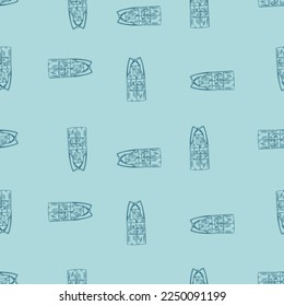 Aprons engraved seamless pattern. Vintage background for kitchen in hand drawn style.