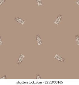 Aprons engraved seamless pattern. Vintage background for kitchen in hand drawn style.