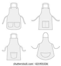 Aprons with outsets and pockets set