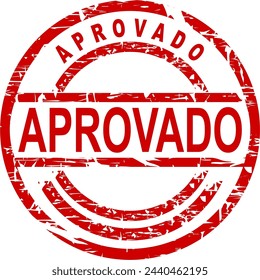 aprovado spanish text stamp sticker in vector format 