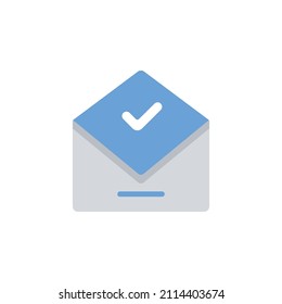 aproved mail icon isolated on white background