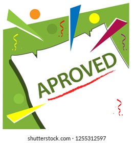 Aproved with paper stock vector