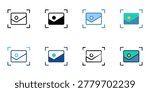 APS C icons set multiple style collection. Editable stroke 
