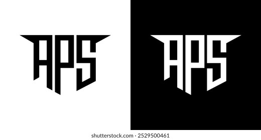 Diseño de logotipo de letra APS con fondo blanco en ilustrador, estilo de superposición de fuente de alfabeto moderno de logotipo de Vector, diseños de caligrafía para logotipo, póster, invitación, etc.