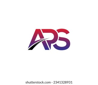 APS Logo abstrakter Brief moderne Vektorgrafik.