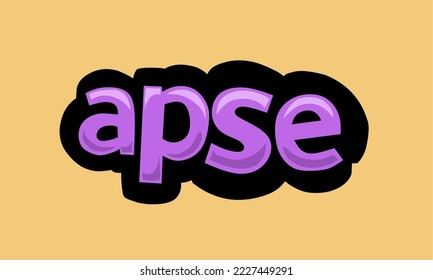 APSE writing vector design on a yellow background very simple and very cool