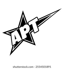 APT Initial Typography Y2K Logo Patch Apparel Fashion Vector Design K62, Commercial Use