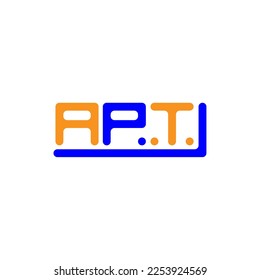 APT Brief Logo kreatives Design mit Vektorgrafik, APT einfach und modern Logo.