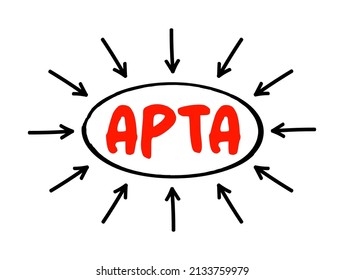 APTA Asia Pacific Trade Agreement - Preferential Trade Agreement Between Countries In The Asia-Pacific Region, Acronym Text With Arrows