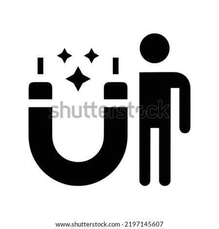 Aptitude, brilliance, charisma icon. Black vector graphics.
