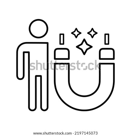 Aptitude, brilliance, charisma line icon. Outline vector.