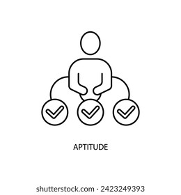 aptitude concept line icon. Simple element illustration. aptitude concept outline symbol design.