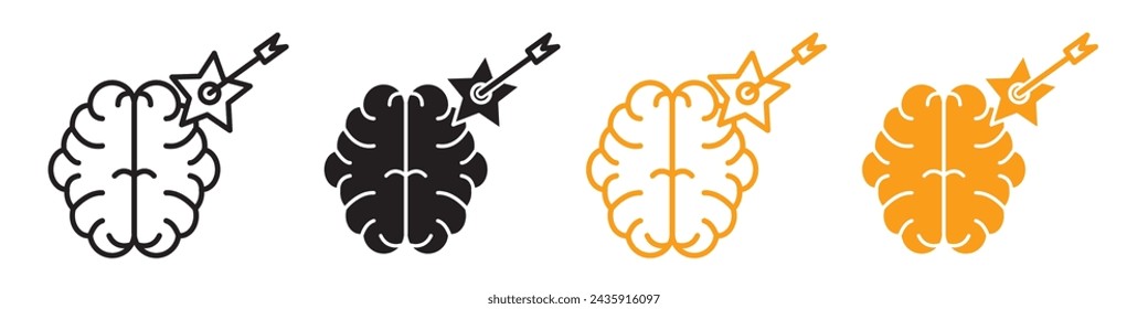 Aptitude icon line art vector