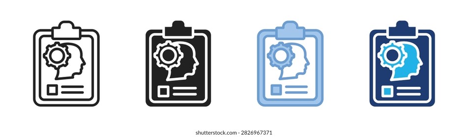 Aptitude icon set multiple style collection