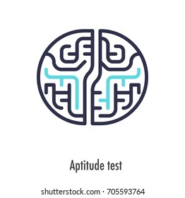 Aptitude Test Thin Line Icon. Vector Symbol