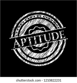 Aptitude written with chalkboard texture