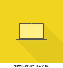 aptop icon , illustration, flat design