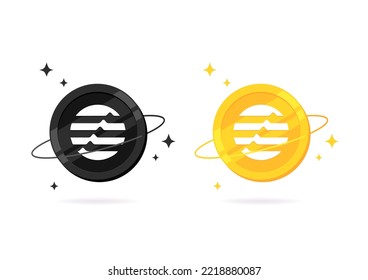 Aptos (APT) coin flat icon isolated on white background.