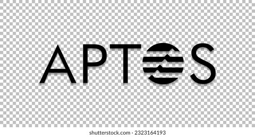 Aptos (APT) marca mundial del logotipo criptodivisa aislada en el vector de fondo transparente png