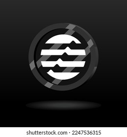Aptos APT Diseño de moneda de riego criptodivisa. Tecnología Cryptocurrency Blockchain. Ilustración vectorial