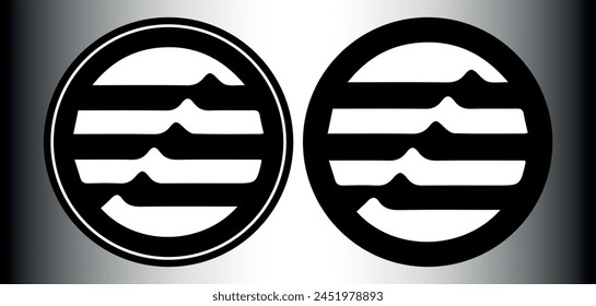 Kryptowährungs-Logos in bunten Kreisen. Vektorgrafik-Logo-Bilds. 3D-Abbildungen.
