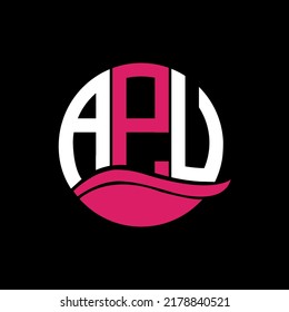 APU initial modern logo design vector icon template