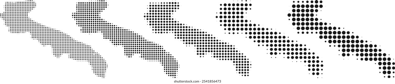 Apulia Italy map halftone in different sizes.eps
