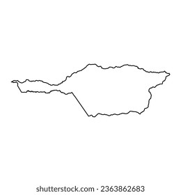 Mapa estatal puro, división administrativa de Venezuela.