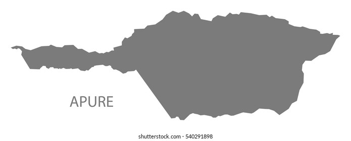 Apure Venezuela Map in grey