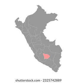 Apurimac map, region in Peru. Vector Illustration.