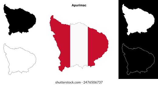 Conjunto de mapas esquemáticos de la región de Apurimac