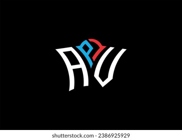 APV initial monogram letter business and simple modern logo
