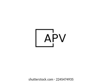 APV Letter Initial Logo Design Vector Illustration