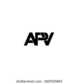 Apv Letter Original Monogram Logo Design Stock Vector (Royalty Free ...