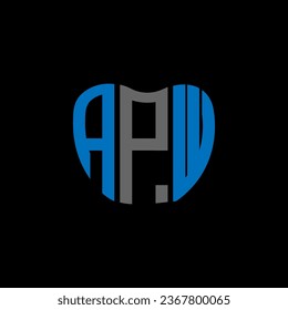 APW letter logo creative design. APW unique design.

