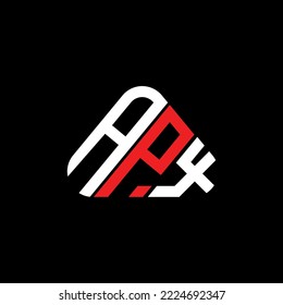 APX letter logo creative design with vector graphic, APX simple and modern logo in triangle shape.