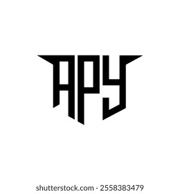 APY letter logo design with white background in illustrator, vector logo modern alphabet font overlap style, calligraphy designs for logo, Poster, Invitation, etc.