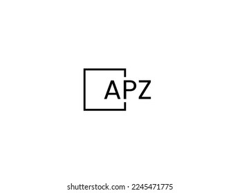 Letra APZ Ilustración del vector de diseño del logotipo inicial