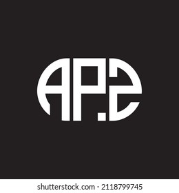 APZ letter logo design on black background. APZ 
creative initials letter logo concept. APZ letter design.

