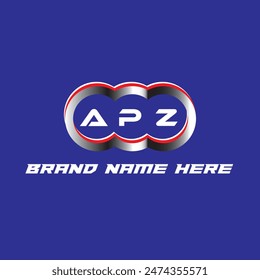 APZ letter logo vector unique attractive creative modern initial design white color on blue color background APZ letter logo icon design
