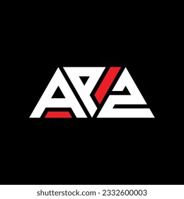 Diseño del logotipo de la letra triangular APZ con forma triangular. Monograma de diseño del logotipo del triángulo APZ. Plantilla de logotipo vectorial de triángulo APZ con color rojo. Logo triangular de APZ Diseño sencillo, elegante y lujoso.