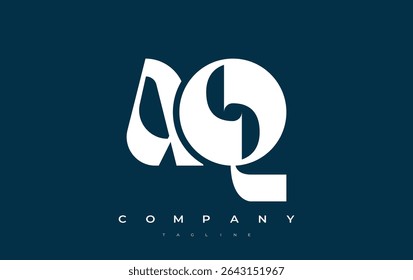AQ Abstract Geometric Logo Design. Modern and elegant logo design with simplistic typography elements, showcasing branding excellence.