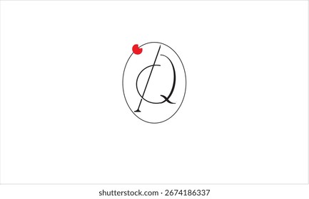 AQ, AQ ABSTRAKTER BUCHSTABE LOGO MONOGRAMM