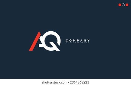 Letras alfabéticas de AQ Iniciales Logotipo Monograma QA, A y Q