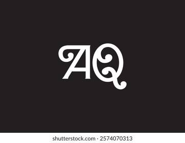 AQ Alphabets Letters Logo Monogram