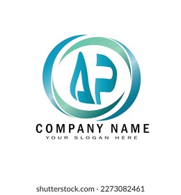 AQ AP NEW CREATIVE MODERN BUSINESS LOGO DESIGN