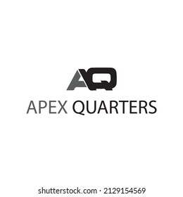 Diseño del logotipo vectorial AQ Apex.