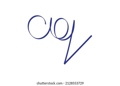 aq handwritten logo for identity. aq initial handwritten calligraphy, for monogram and logo. 