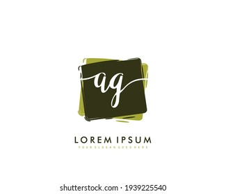AQ Initial beauty monogram logo vector